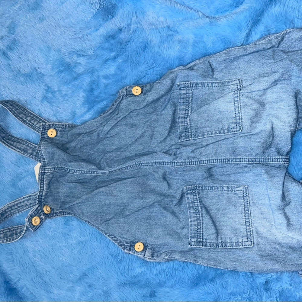 H&M Blue Denim Overalls Relaxed Fit